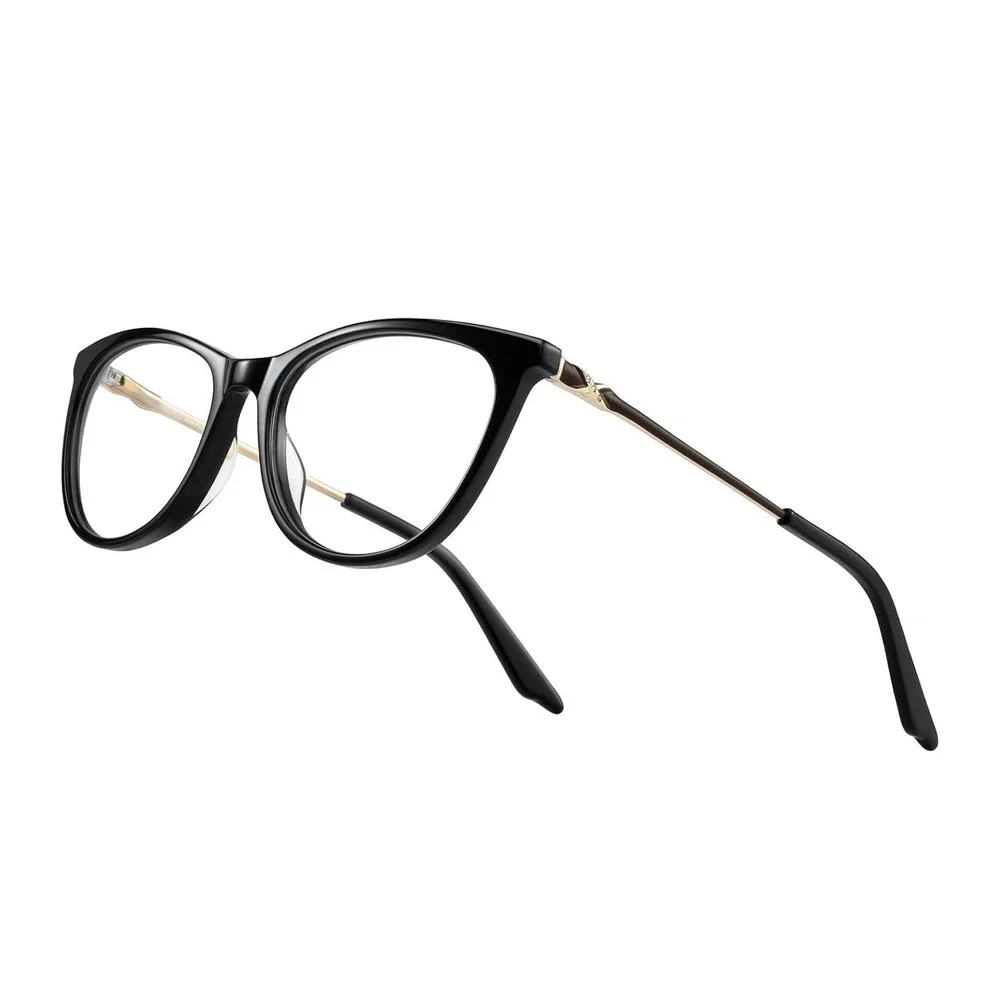 RBPilot RB2162 Black Cat Eye Reading Glasses +0.75 Blue Light Blocking‎ Italy